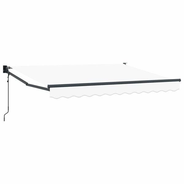 Електрически разтегателен навес Бял 3,5 x 2 m