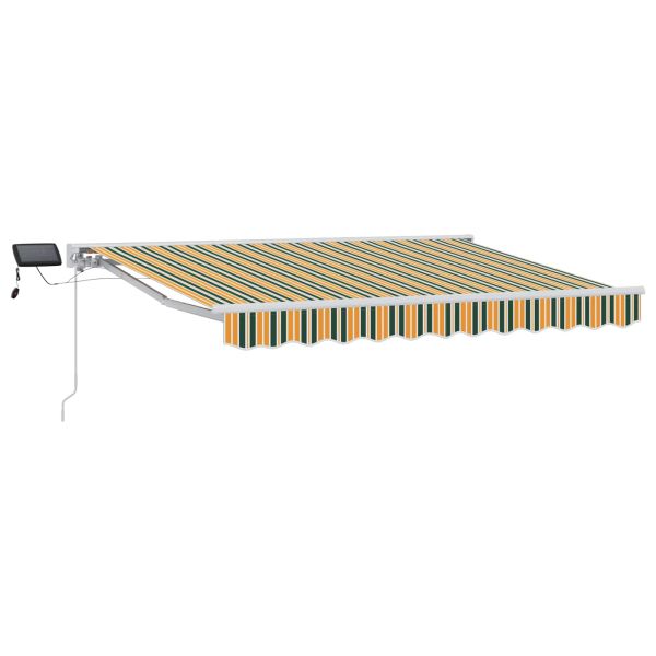 Ръчна рамка за сенник с LEDs Зелено, Жълто, Бяло 3 x 2 m