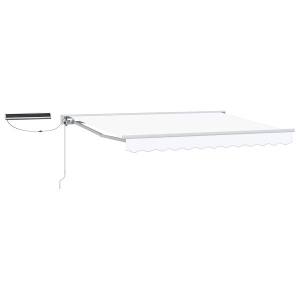 Електрически разтегателен навес Бял 2,5 x 2 m