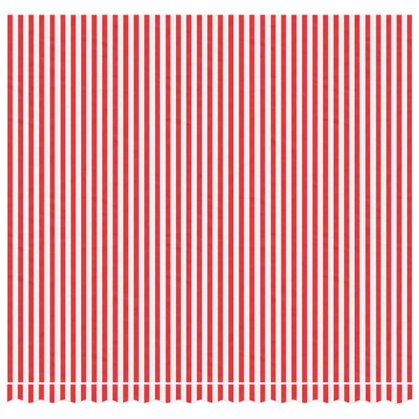 Резервно платнище за тенти, червено-бели ленти, 4x3,5 м