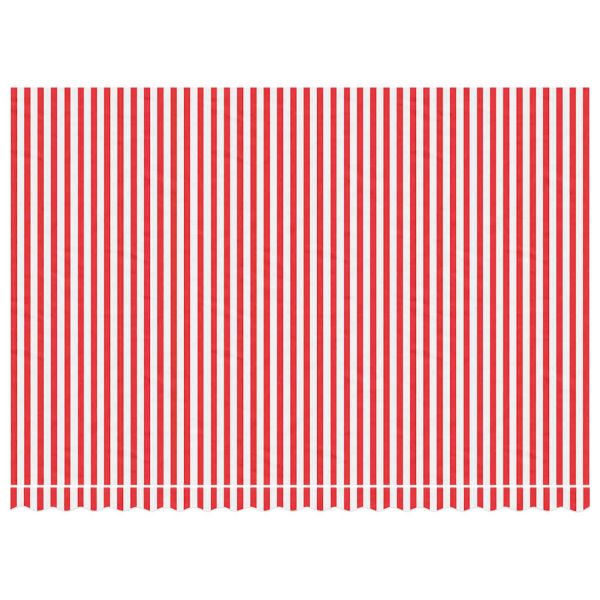 Резервно платнище за тенти, червено-бели ленти, 4,5x3 м