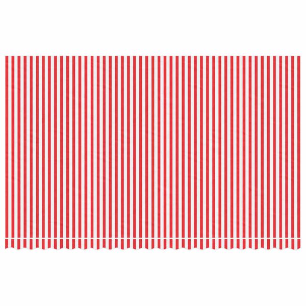 Резервно платнище за тенти, червено-бели ленти, 5x3 м