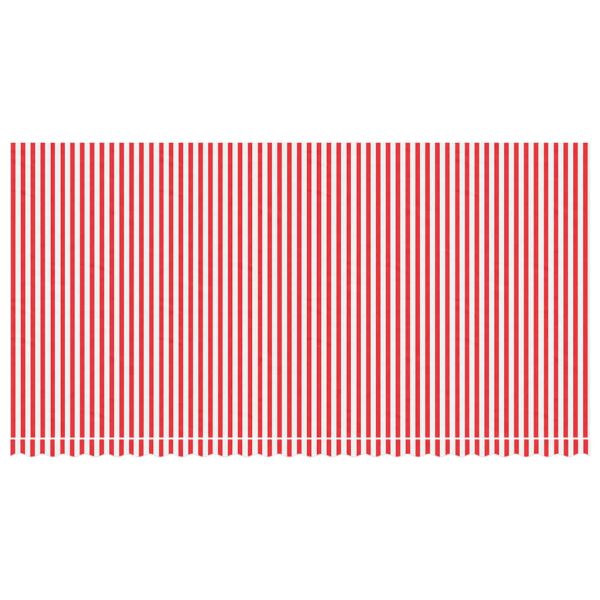 Резервно платнище за тенти, червено-бели ленти, 6x3 м