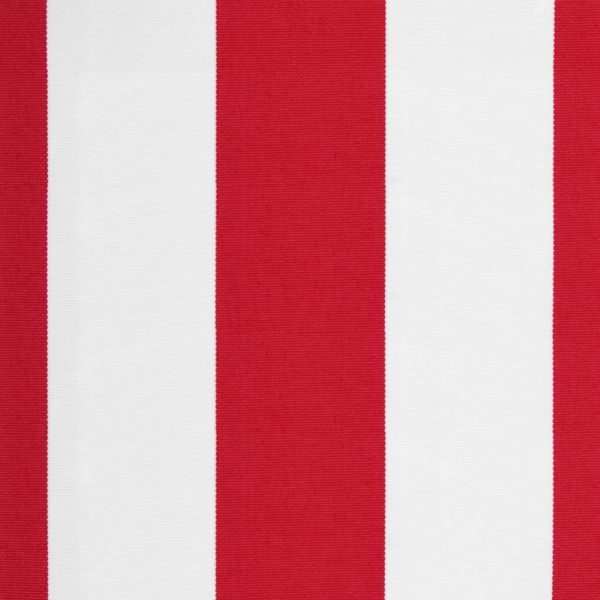 Резервно платнище за тенти, червено-бели ленти, 6x3 м