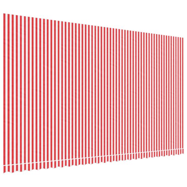 Резервно платнище за тенти, червено-бели ленти, 6x3,5 м