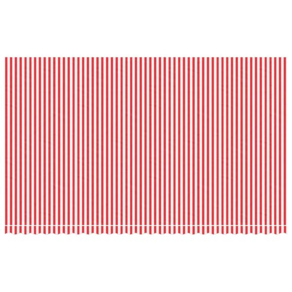 Резервно платнище за тенти, червено-бели ленти, 6x3,5 м