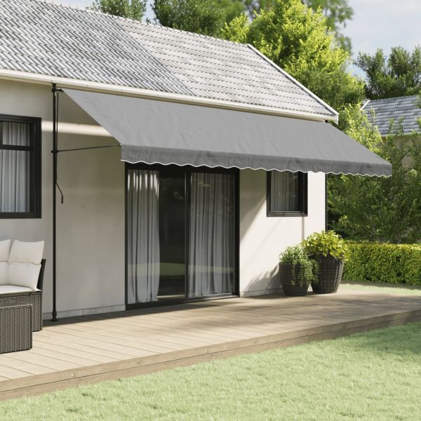 Резервно платнище за волан за тенти,антрацит ленти, 5 м