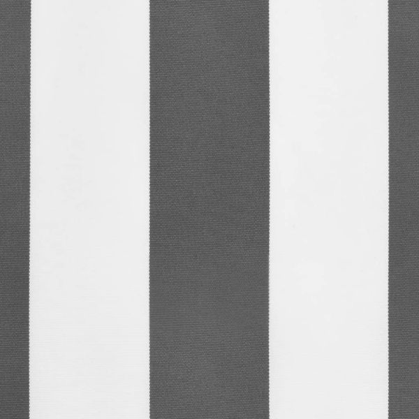 Резервно платнище за волан за тенти, антрацит-бели ленти, 4,5 м