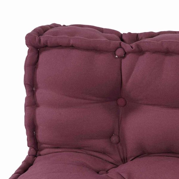 Кушон за палетен диван 3 pcs Тъмен червен 120 x 80 x 38 см