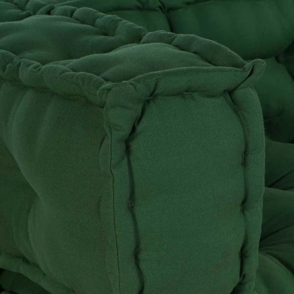 Кушон за палетен диван 3 pcs Зелено 120 x 80 x 38 см Текстил