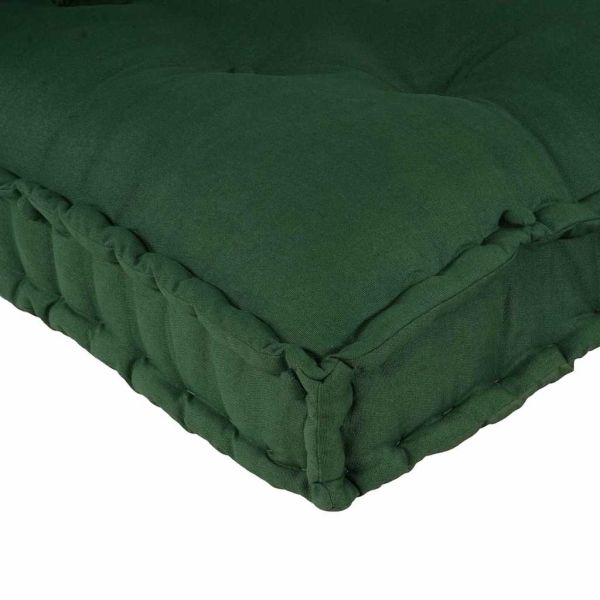 Кушон за палетен диван 3 pcs Зелено 120 x 80 x 38 см Текстил