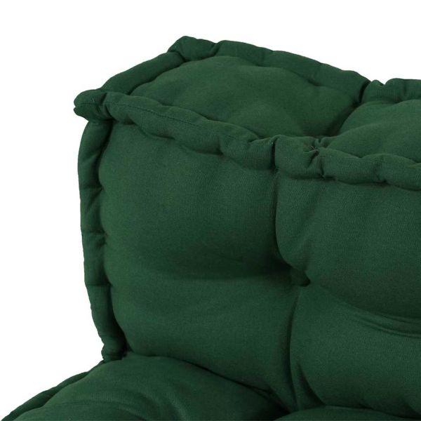 Кушон за палетен диван 2 pcs Зелено 120 x 80 x 38 см Текстил