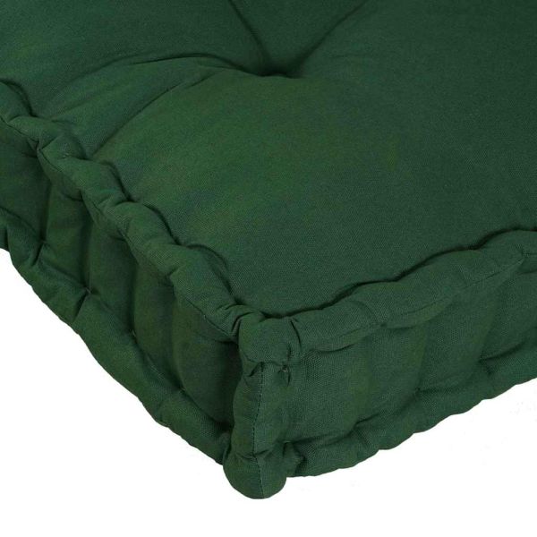 Кушон за палетен диван 2 pcs Зелено 120 x 80 x 38 см Текстил
