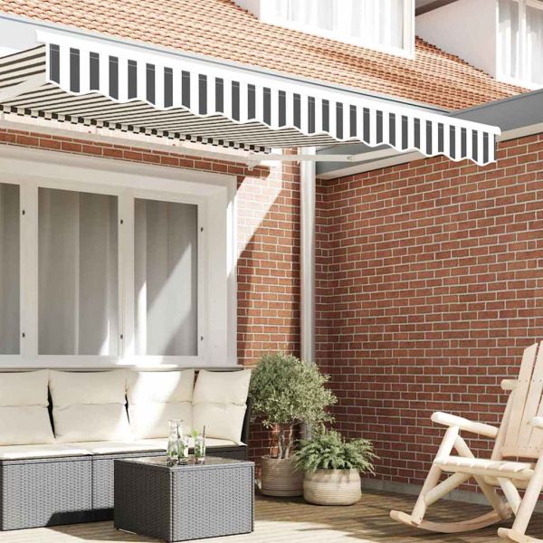 Сенник Валанс Антрацит и бяло 230 x 20 см Платно