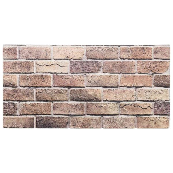 Стенни панели 10 pcs Кафяв и сив 100 x 50 cm EPS пяна