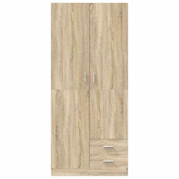 Гардероб, дъб сонома, 80x52x180 см, инженерно дърво