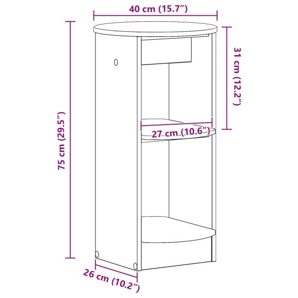 Страничен шкаф Старо дърво 40 x 40 x 75 cm