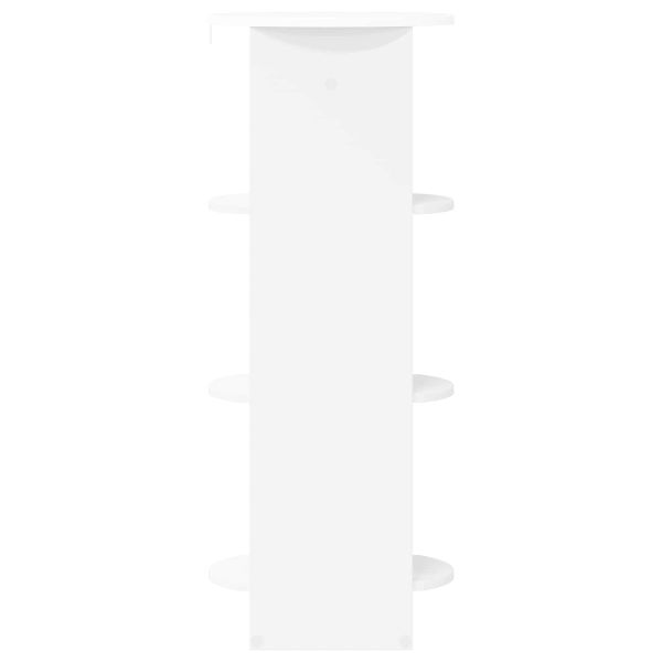 Страничен шкаф Бял 40 x 40 x 100 cm Инженерен дървен материал