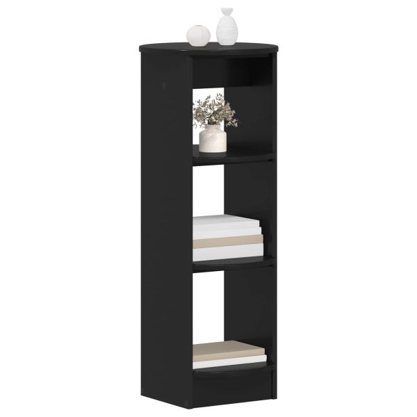 Страничен шкаф Черен 40 x 40 x 100 cm Инженерен дървен материал
