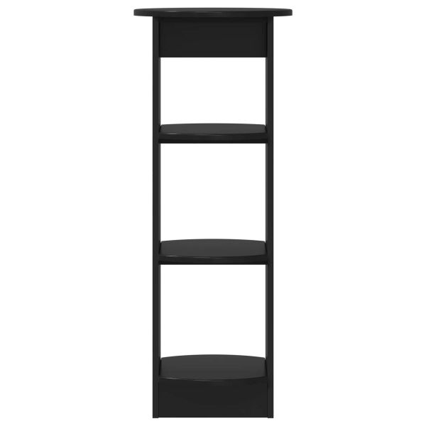 Страничен шкаф Черен 40 x 40 x 100 cm Инженерен дървен материал