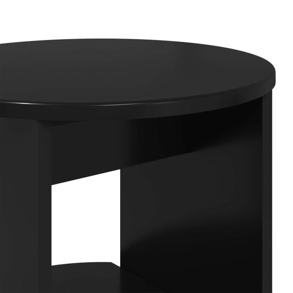 Страничен шкаф Черен 40 x 40 x 100 cm Инженерен дървен материал