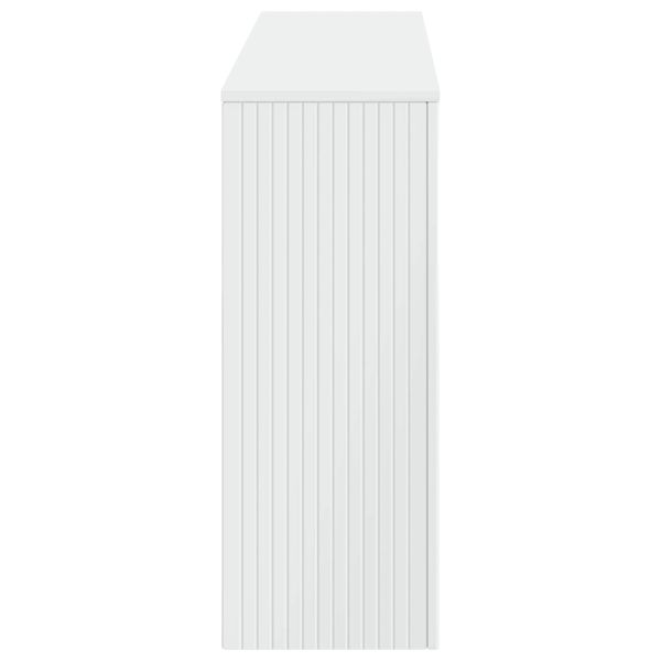 Конзолна маса На райета Висок Гланцов Бял 155 x 29 x 74 см