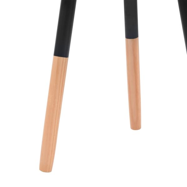 vidaX Комплект от 2 масички, иглолистна дървесина масив, черни