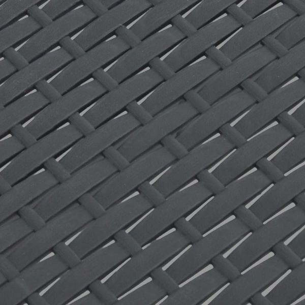 Градинска маса, антрацит, 58x58x41см, PP ратан