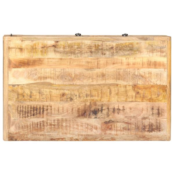 Маса за кафе, 90x60x29 см, грубо мангово дърво