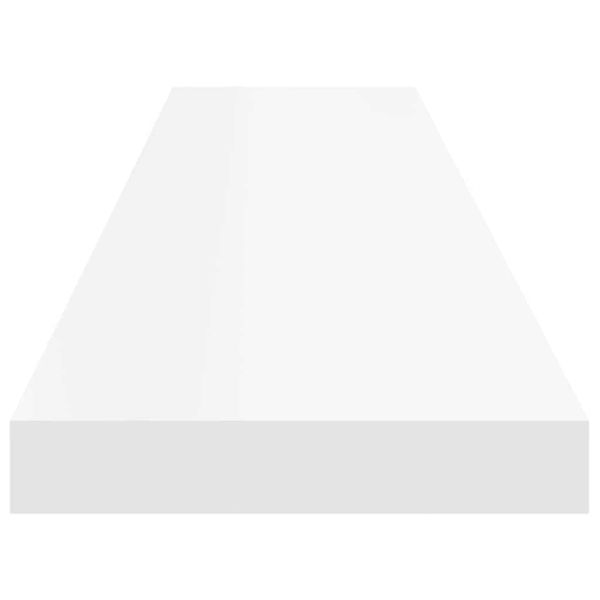 Окачени стенни рафтове, 4 бр, бели, 120x23,5x3,8 см, МДФ