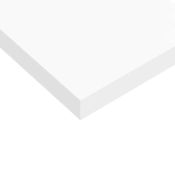 Окачени стенни рафтове, 4 бр, бели, 120x23,5x3,8 см, МДФ