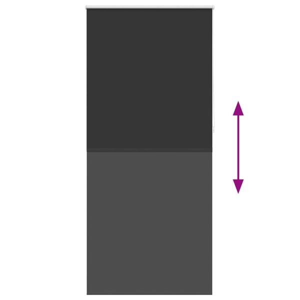 Затъмняваща ролетна щора 84,4x230 см, ширина на плат 80 см, черна