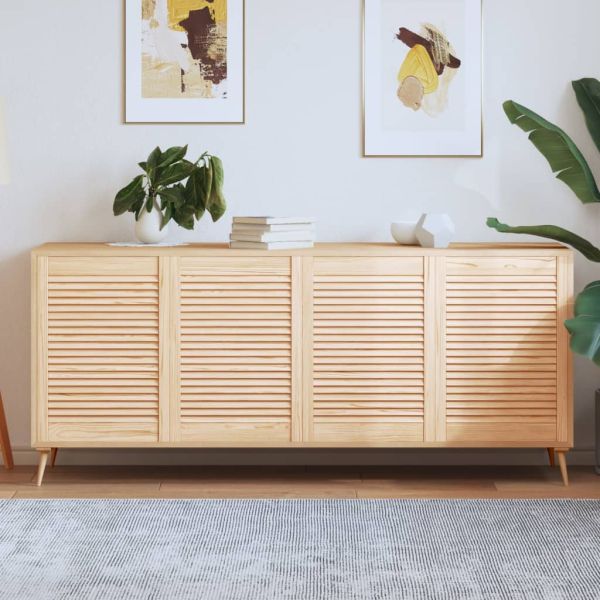 Врати за шкафове с решетен дизайн 4 бр 69x49,4 см бор масив