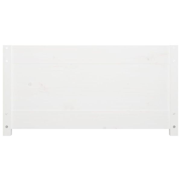 Дневно легло Бял 90x190 см Single борово дърво масив