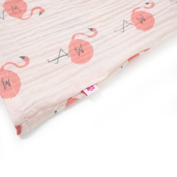 Детска рокля с волани, нежно розово, 128