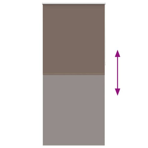 Затъмняваща ролетна щора 124,4x230 см, ширина на плата 120 см, цвят кафе