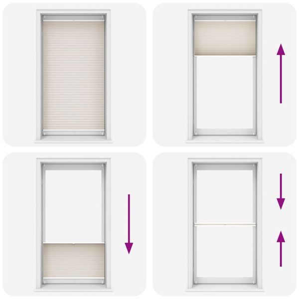 Плисирана щора 100 х 200 см, цвят крем