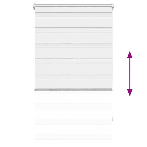 Зебра щора 70,9x120 см Ширина на плат 66,7 см бяла