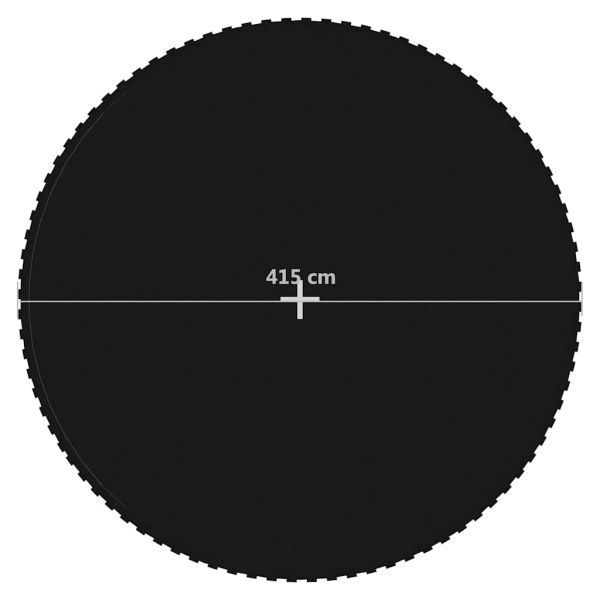 Отскачаща повърхност за кръгъл батут 15 Ft/4,57 м черен текстил