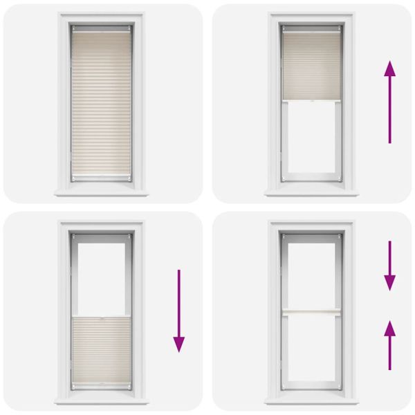 Плисирана щора 50 х 100 см, цвят крем