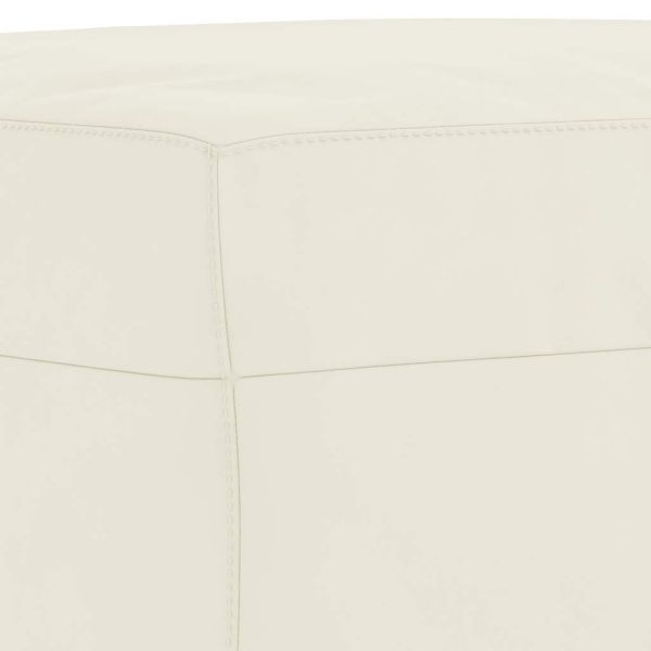 Комплект дивани от 3 части с възглавници, кремав, кадифе