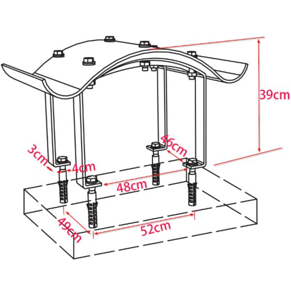 Шапка за комин, неръждаема стомана, 80 х 80 х 39 см