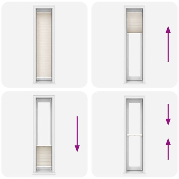 Плисирана щора 40 х 200 см, цвят крем
