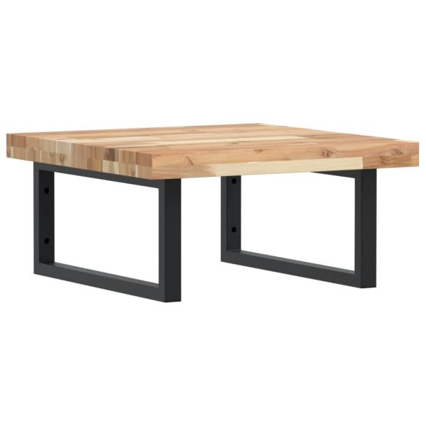 Стенен рафт за мивка, стомана и масивно дърво акация