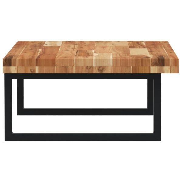 Стенен рафт за мивка, стомана и масивно дърво акация