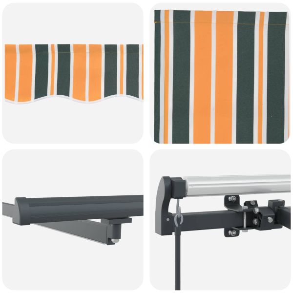 Сгъваем навес Зелен и жълт 450 ×300 cm текстил