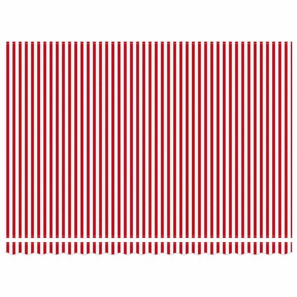 Сгъваем навес Червено и бяло 450 × 350 cm Текстил и стомана
