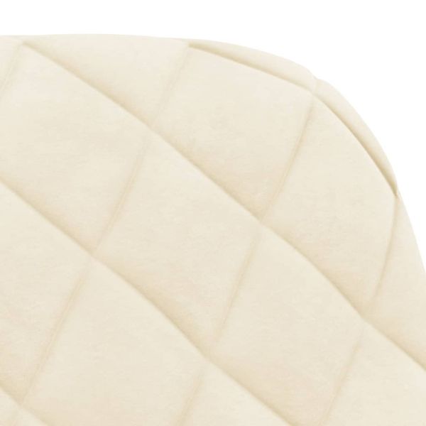 Трапезни столове, 2 бр, кремави, кадифе