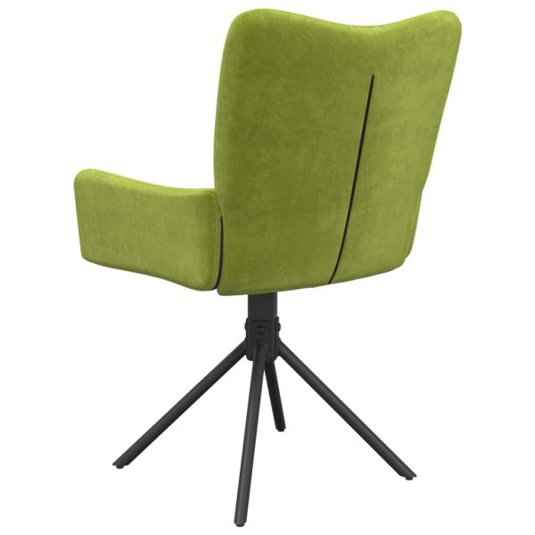 Въртящи се трапезни столове, 2 бр, светлозелени, кадифе
