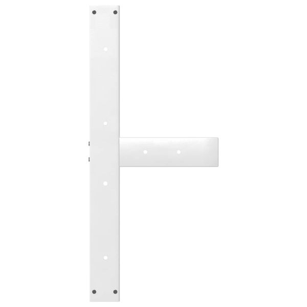 Крака за трапезна маса, Т-образни, 2 бр., бели, 80x35x(72-73) см, стомана